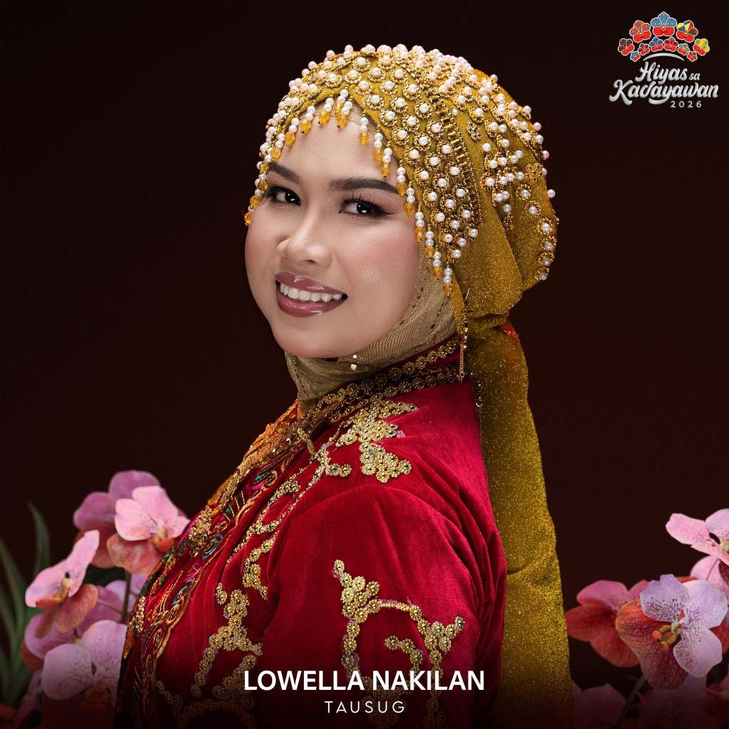 Lowella Nakilan, Tausug
Hiyas sa Kadayawan 2026 Official Headshots, see: Hiyas sa Kadayawan Facebook page: https://www.facebook.com/share/p/18uZbtR8tV/