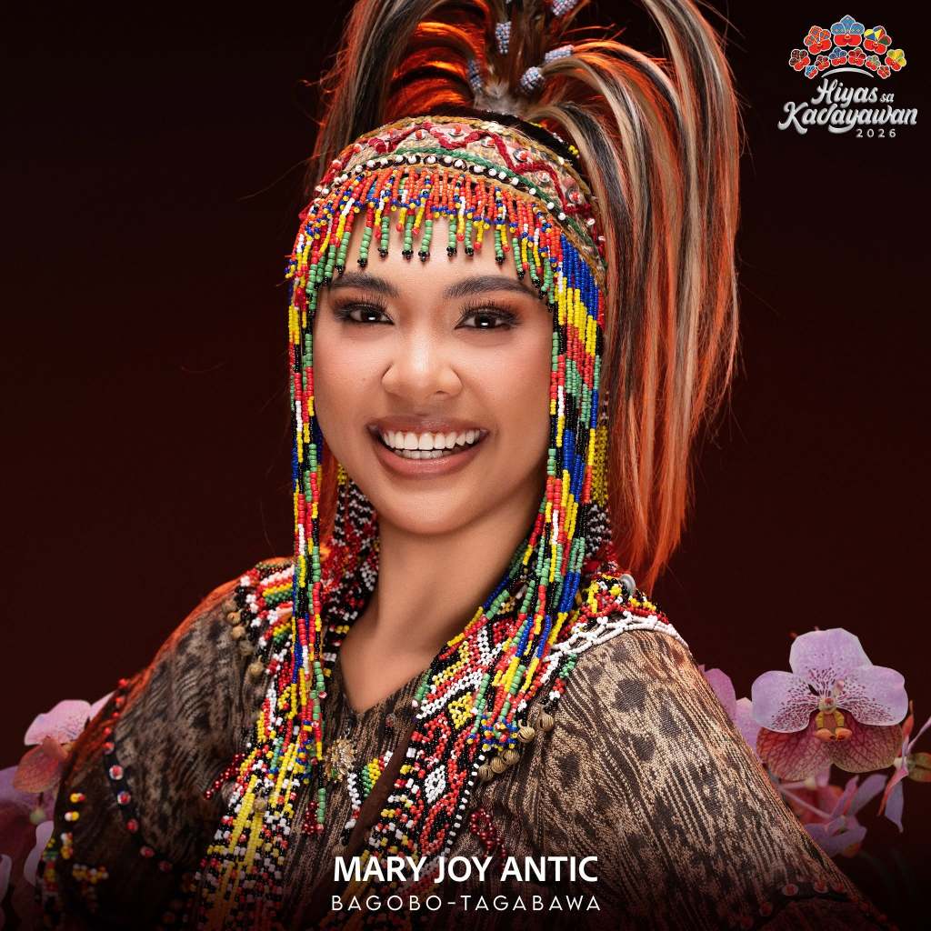 Mary Joy Antic, Bagobo-Tagabawa
Hiyas sa Kadayawan 2026 Official Headshots, see: Hiyas sa Kadayawan Facebook page: https://www.facebook.com/share/p/18uZbtR8tV/