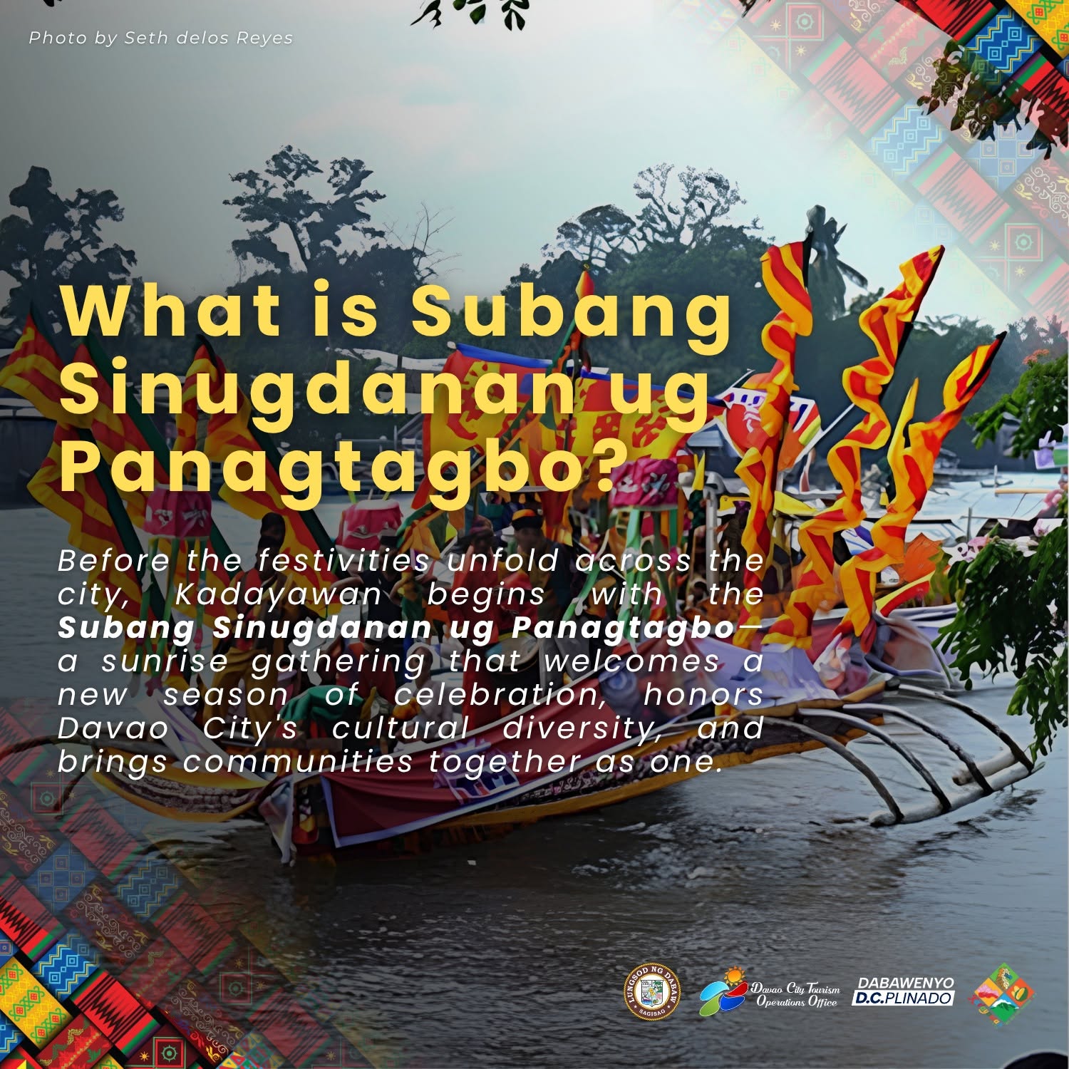 What is Subang Sinugdanan ug Panagtagbo? Source: Kadayawan sa Davao Facebook page: https://www.facebook.com/share/p/1CthQNHhuL/